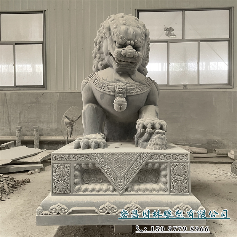 故宫石狮子一对2.2米高1.8米青石石材天安门北京石雕石狮门口雕刻