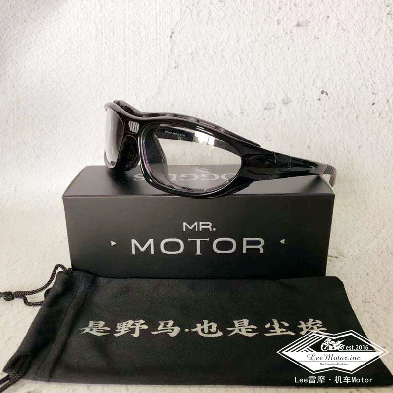 雷摩机车新款可换绑带护目镜摩托车 风镜骑行防风防紫外线眼镜