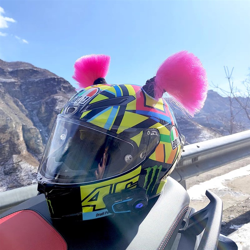 电动车头盔上f的装饰品冲天炮辫摩托车机车滑雪小配件男个性创意