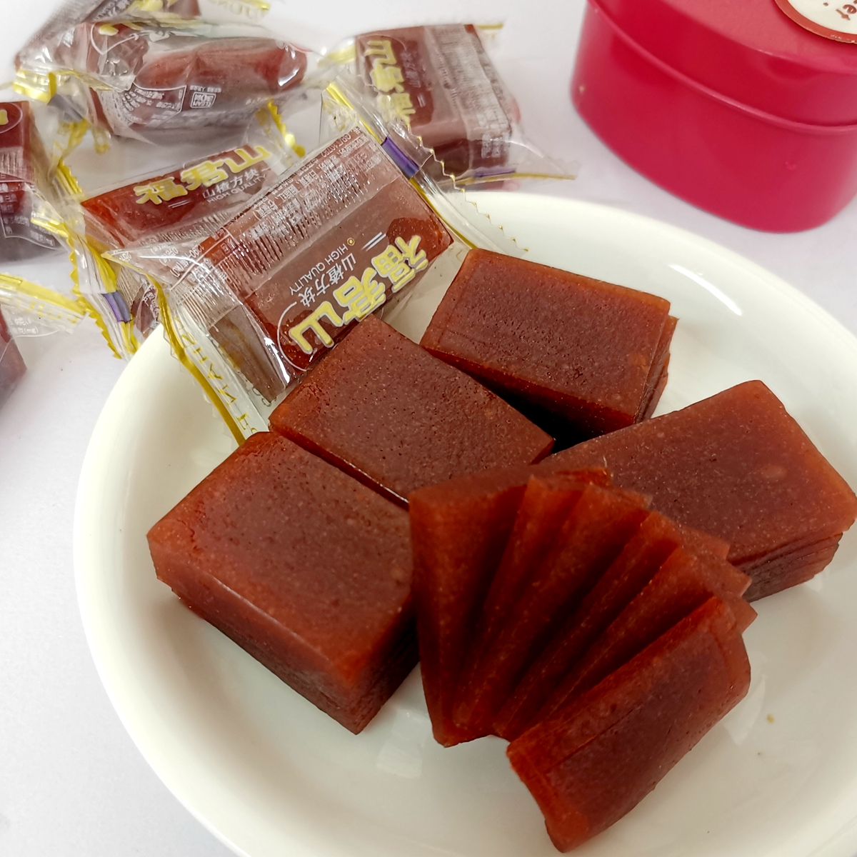 福君山山楂方块糕果丹皮散称天津特产酸甜休闲零食品独立糖果装