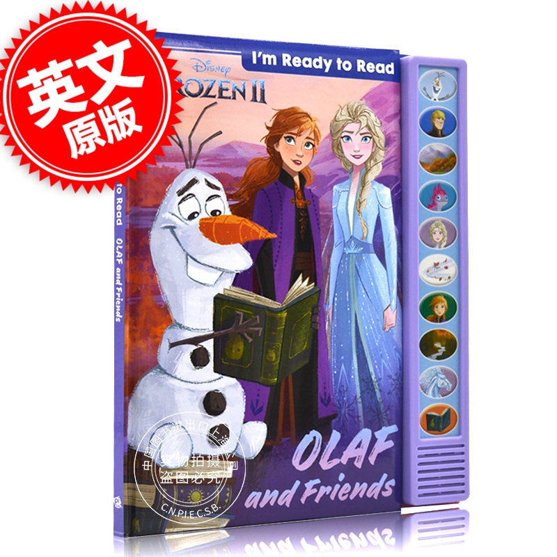 现货 冰雪奇缘2 我准备好和雪宝一起阅读啦 儿童发声阅读绘本 英文原版 暗影森林Disney Frozen 2:I'm Ready to Read with Olaf