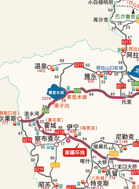 新疆自驾游地图中国旅游地图2024年新版西藏青海川藏线四川西攻略