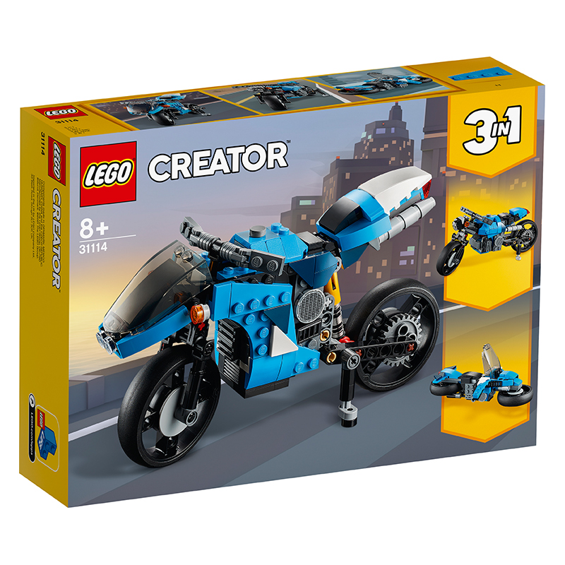 LEGO乐高31114 创意百变三合一系列 超级摩托车 儿童拼搭积木玩具