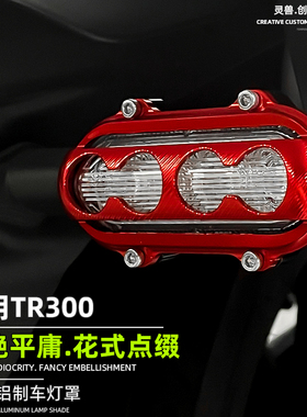 灵兽适用豪爵TR300转向灯罩摩托车改装配件前后警示灯装饰保护盖
