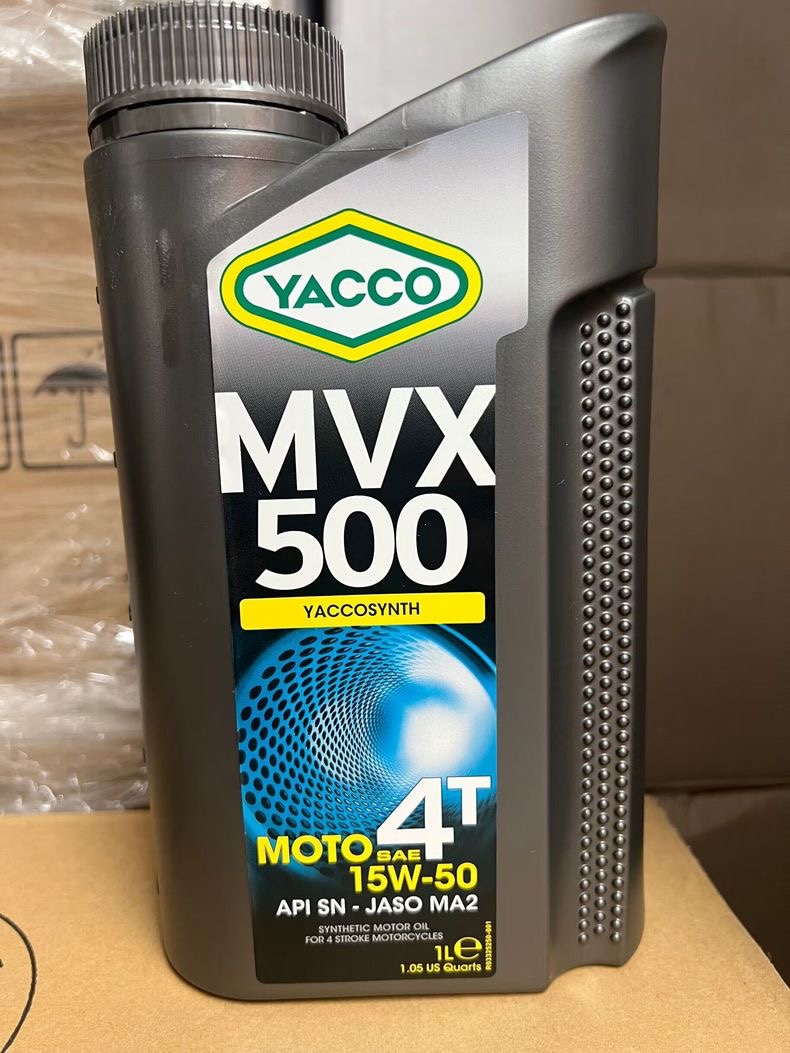法国YACOO  MVX500 15W-50全合成摩托车机油MA2 1升装原装进口