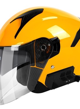 3c认证摩托车头盔半盔带蓝牙夏季男女士电动车安全帽四季四分之三