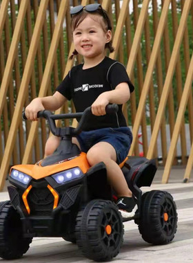 儿童电动摩托车玩具沙滩四轮宝宝小越野婴小男女孩可坐人2-5岁