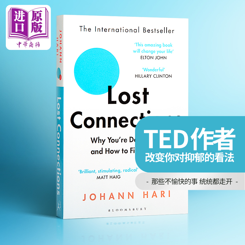 现货 【中商原版】失联：认识沮丧，重获自信（TED演讲者约翰·哈里）英文原版 Lost Connections Johann Hari Bloomsbury
