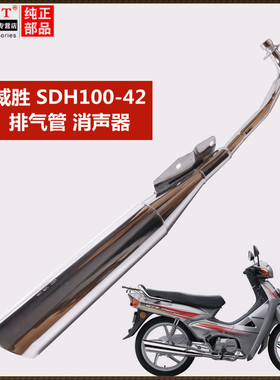 适用新大洲本田摩托车SDH100-42威胜排气管消声器消音器排气筒