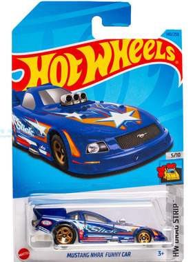 风火轮小跑车玩具模型男孩140号 福特野马NHRA FUNNY CAR  蓝色