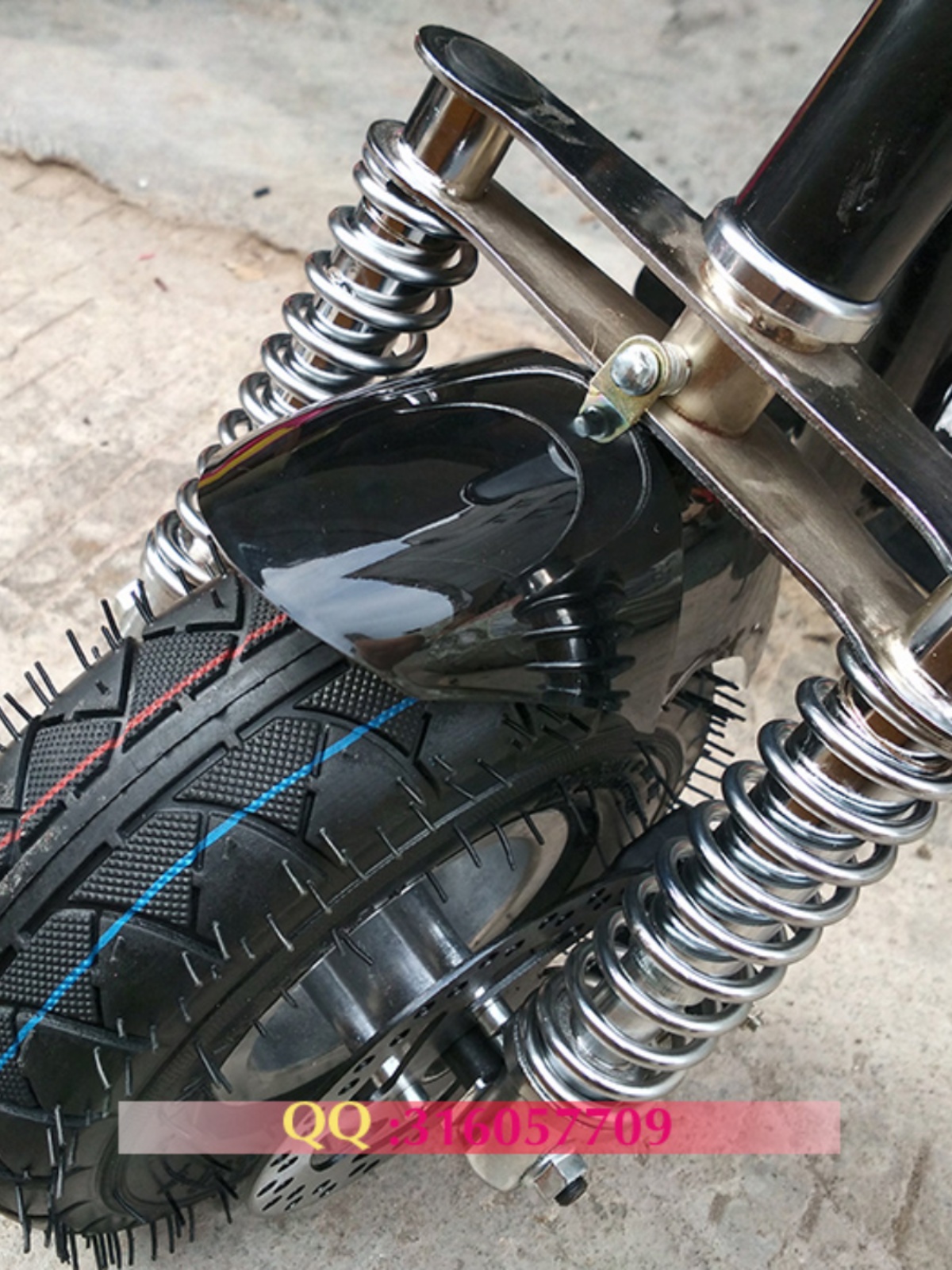 二冲汽油滑板车汽动迷你摩托车助力燃油踏板车前叉前减震器避震器