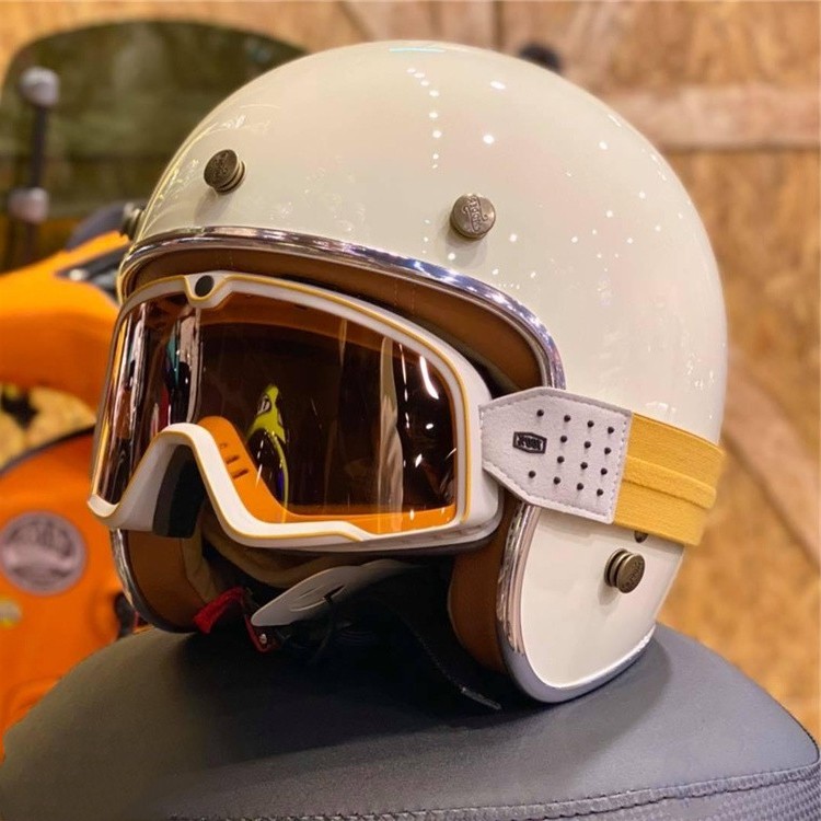 台湾Moder复古vespa姜戈凯旋电动摩托车头盔 机车3/4半盔通勤男女