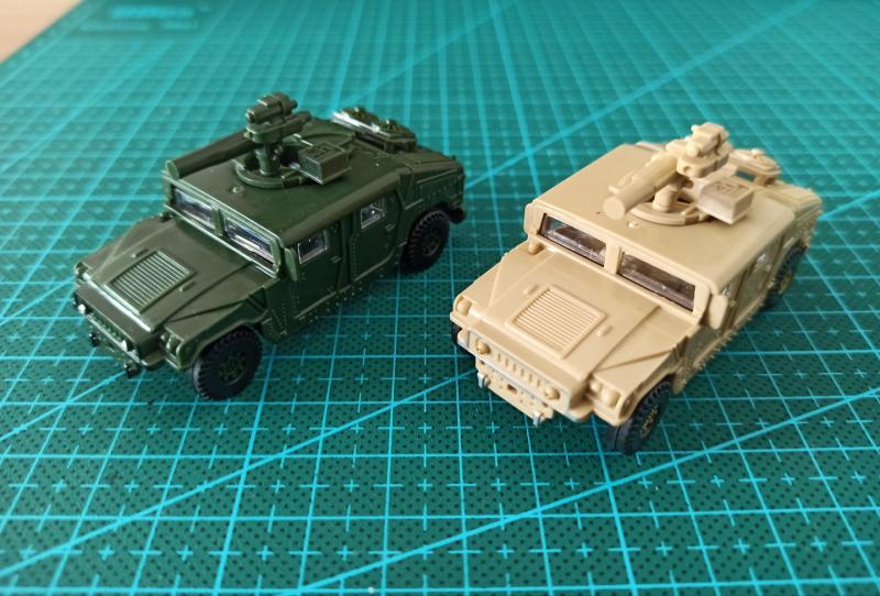 成品1:72军车模型反坦克导弹版美国悍马越野车多种颜色满50包邮