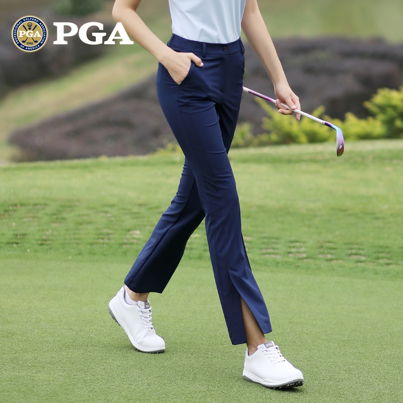 美国PGA高尔夫裤子女夏季薄款女裤长裤微喇叭运动女装高弹POLO衫