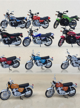 日本进口复古摩托车模型 本田川崎铃木机车模型 GP爱好者收藏摆件