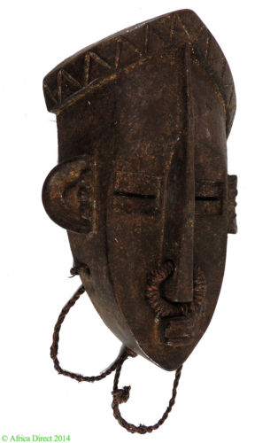 美国代购 非洲面具 Lwalwa割礼女Mushika刚果艺术摆件客厅装饰