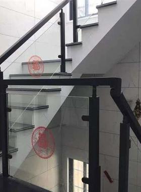 玻璃楼梯扶手栏杆 不锈钢扶手立柱 方管楼梯 阳台护栏免扶手