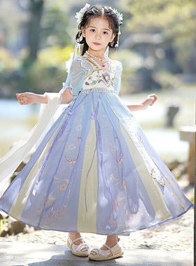 汉服女童夏装中国风连衣裙古代高级古装裙子儿童装改良公主裙夏季