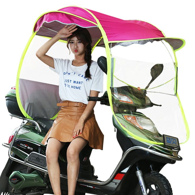 电动车摩托遮雨棚蓬防雨夏天防晒遮阳伞电瓶自行车透明挡风罩雨伞