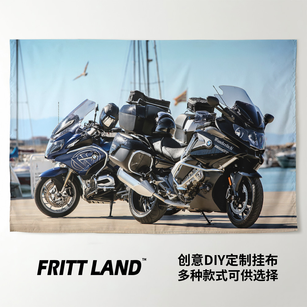 BMW宝马K1600旗舰巡航机车摩托车周边写真装饰海报背景布挂布挂毯