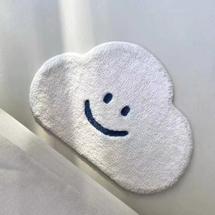 ins风创意云朵图案创意装饰现代简约布置地垫床边毯入户浴室门垫