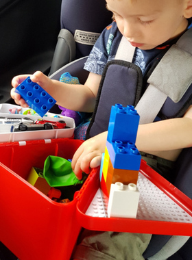 5-12岁儿童旅行玩具男孩女孩子拼装小积木盒绘画桌乘汽车飞机便携