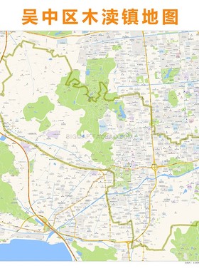苏州市吴中区木渎镇地图 2022路线定制城市交通区域划分贴图
