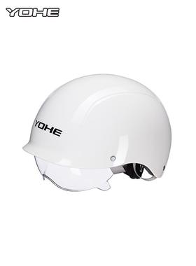 YOHE永恒头盔3C认证电动电瓶摩托车男女夏四季哈雷半盔安全帽DK6