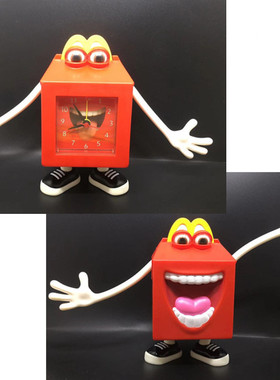 麦当劳餐盒精灵玩具 四小福玩具经典收藏 闹钟音乐精灵红盒子