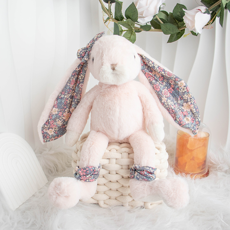 瑞典设计细长腿粉兔子毛绒公仔安抚玩偶娃娃玩具情人节礼物送女孩