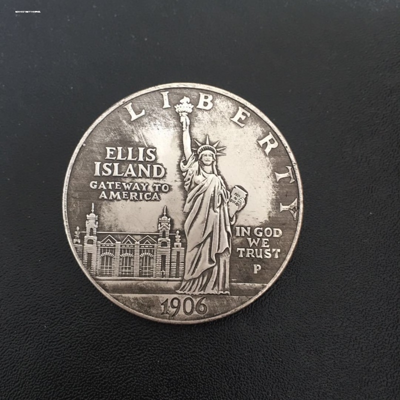 1906自由女神鹰洋火炬手仿银元国外纪念币硬币