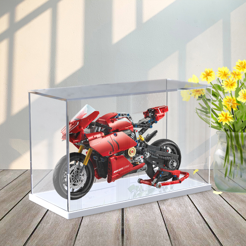GWT亚克力展示盒42107适用乐高杜卡迪摩托车模型积木防尘罩收纳柜