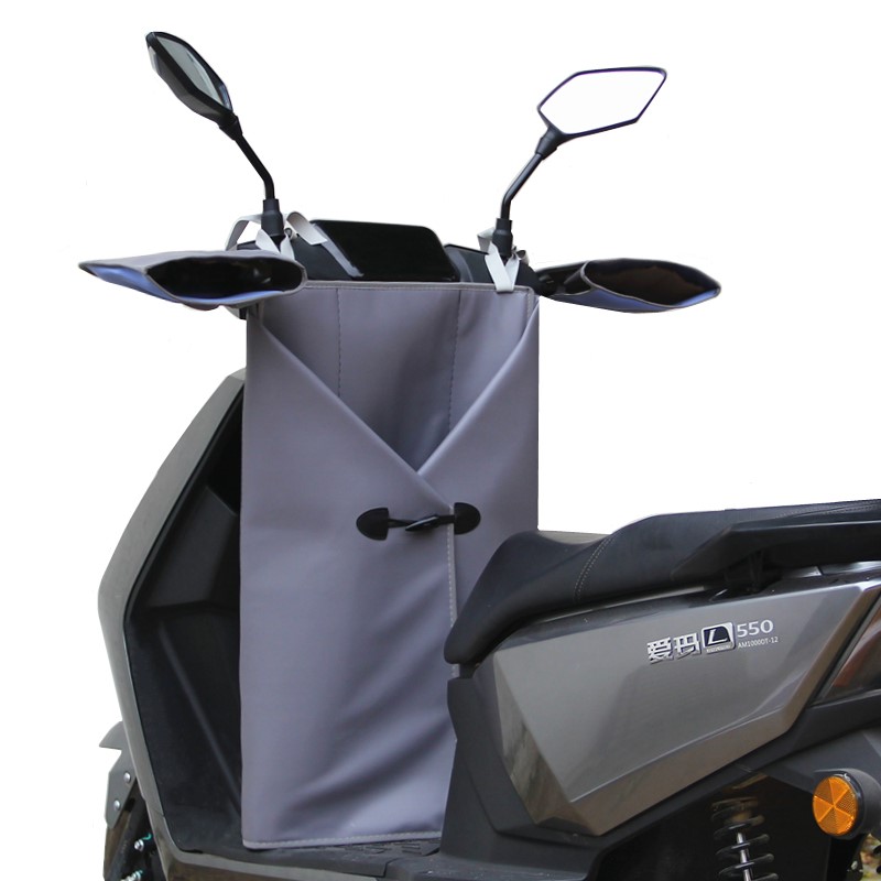 电动车挡风挡雨神器被可折叠冬季款皮面折叠女装摩托车罩加绒加厚