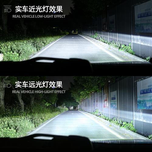 H4远近一体双光自带透镜超亮汽车led大灯泡激光摩托24V货车改装