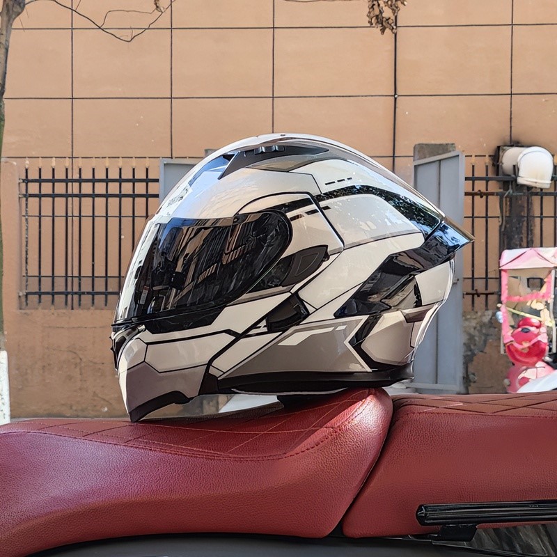 ORZ摩托车头盔全覆式双镜揭面盔四季旅行拉力全盔蓝牙个性3C认证