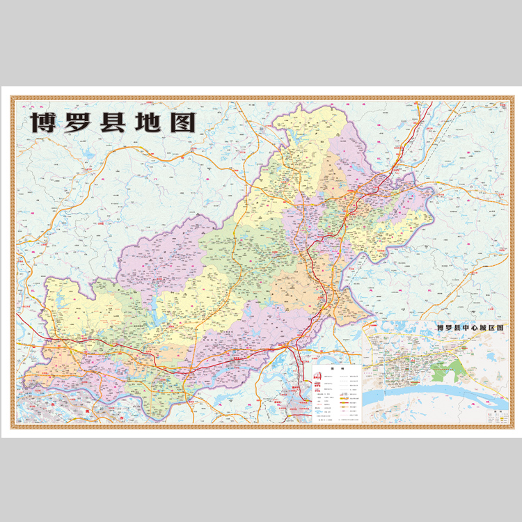 博罗县地图电子版设计素材文件