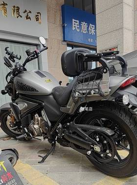 新品钱江QJ闪700 500S 300S摩托车折叠棕色靠背边包支架无损改装