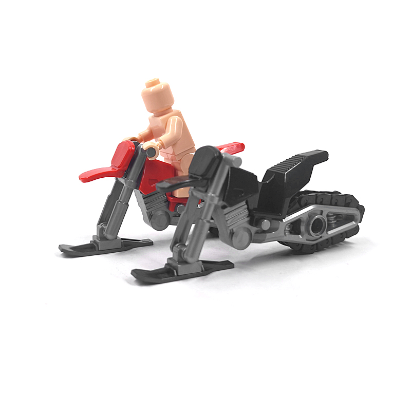 兼容国产人仔拼装积木MOC雪地摩托车极地探险车散件玩具配件50860
