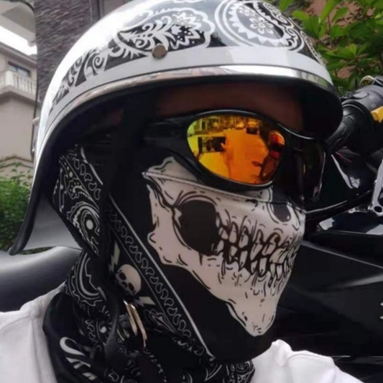 户外摩托车骑行运动面巾3D术头巾围脖套透气骷髅面罩夏季工厂