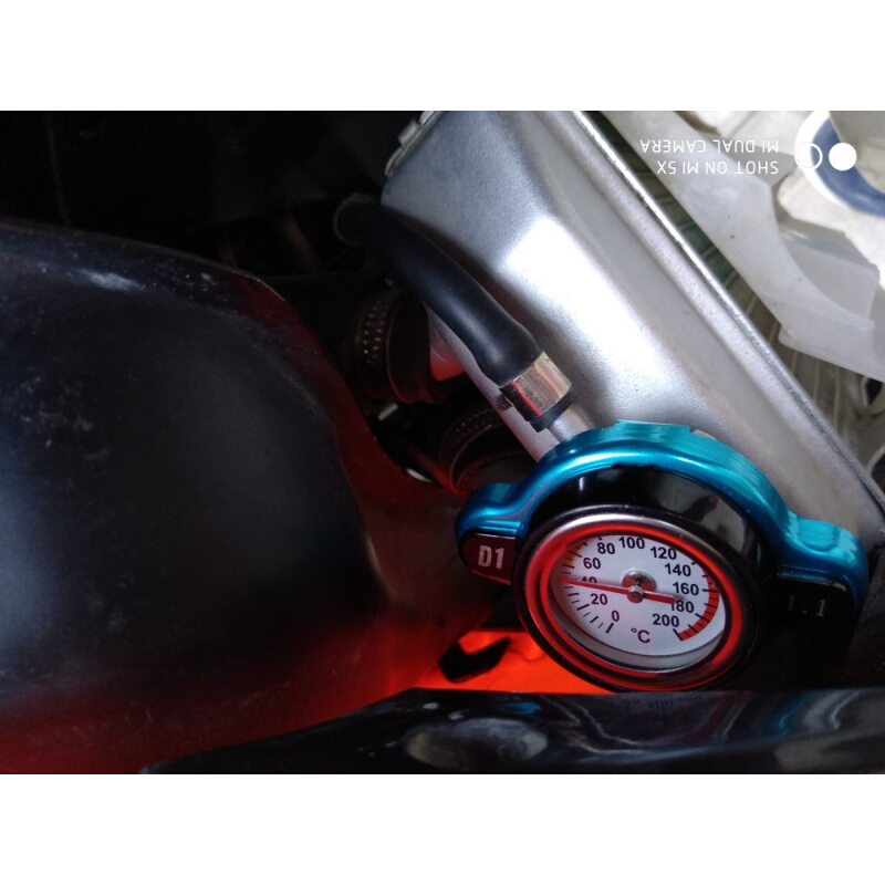 。小车摩托越野越野改装带表水箱盖通用水温表测温度水箱压力水箱