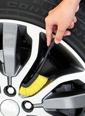 汽车美容轮毂刷子去污清洁长柄硬毛刷纤维钢圈摩托车洗车工具神器