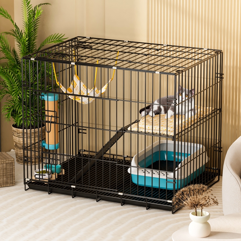 可折叠猫笼不占地家用室内一体猫别墅双层三层大空间免安装笼单层