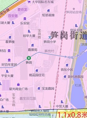 罗湖区地图1.1m行政区划广东省深圳市JPG电子版图片2023年