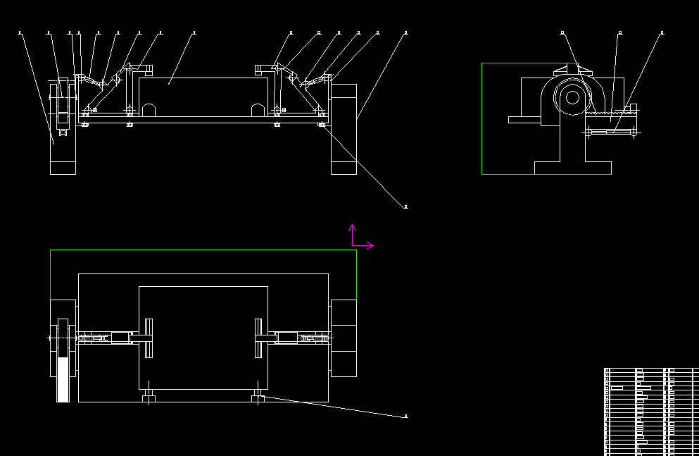 发动机翻转夹具设计2D图机械CAD素材