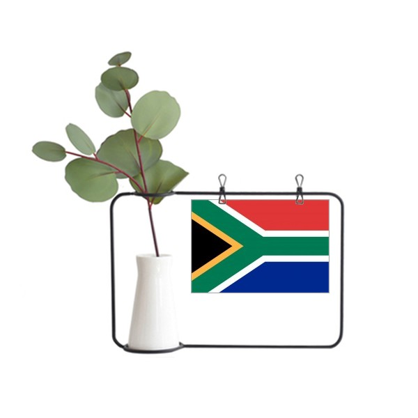 南非国旗非洲国家象征符号图案金属相框陶瓷花瓶装饰