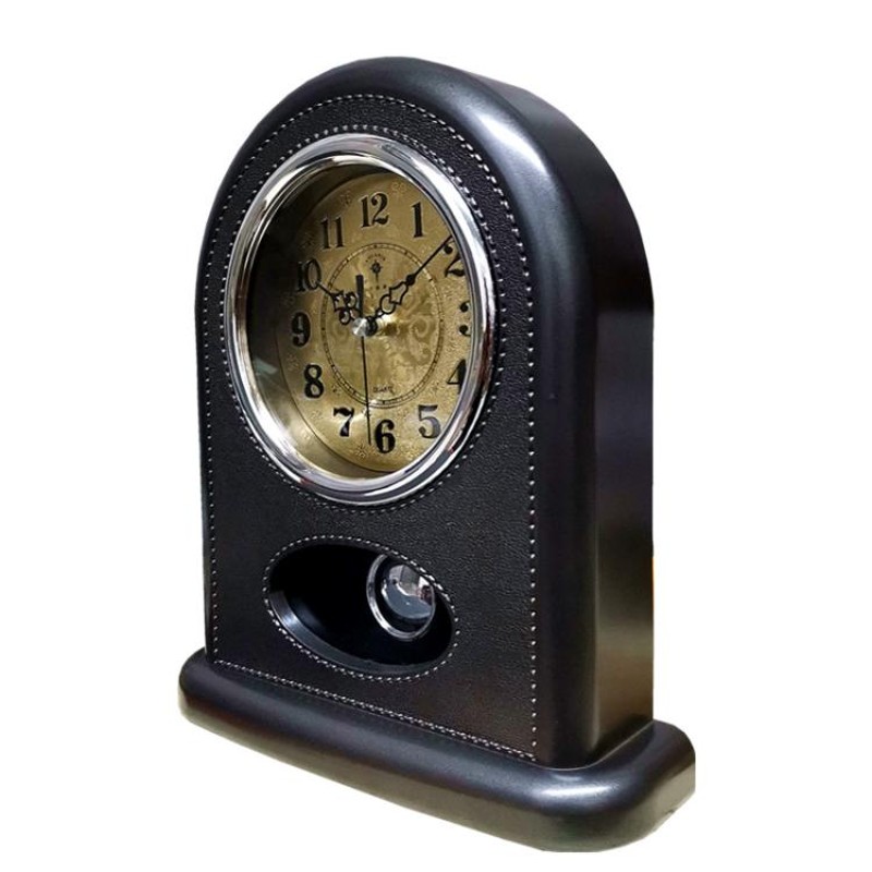 客厅桌面美式摆件卧室创意摇摆复古台式小型钟表家用座钟电子时钟