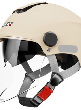 新国标3C认证电动车头盔女士夏季防晒电瓶摩托车半盔男四季安全盔