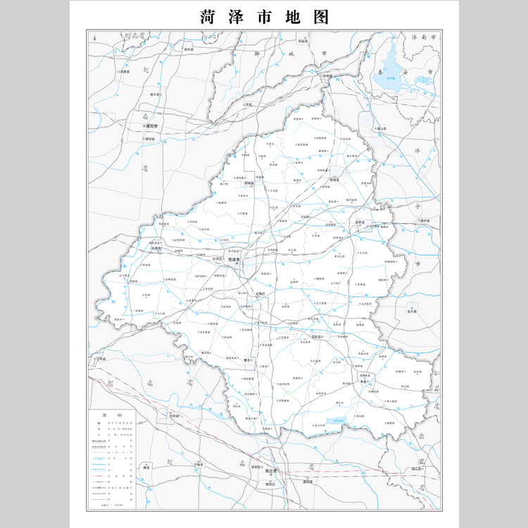 菏泽市地图电子版设计素材文件