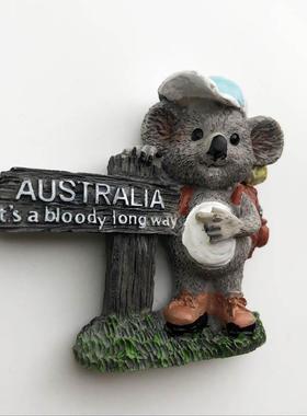 澳大利亚国宝可爱创意立体考拉旅游纪念树脂彩绘工艺品磁铁冰箱贴