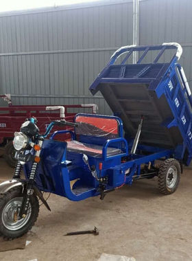 新款汽油动力三轮摩托车燃油家用助力自卸货运农用三轮载重王150